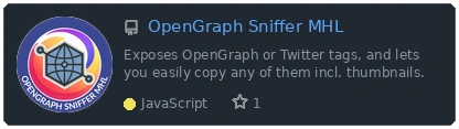 OpenGraph Sniffer MHL