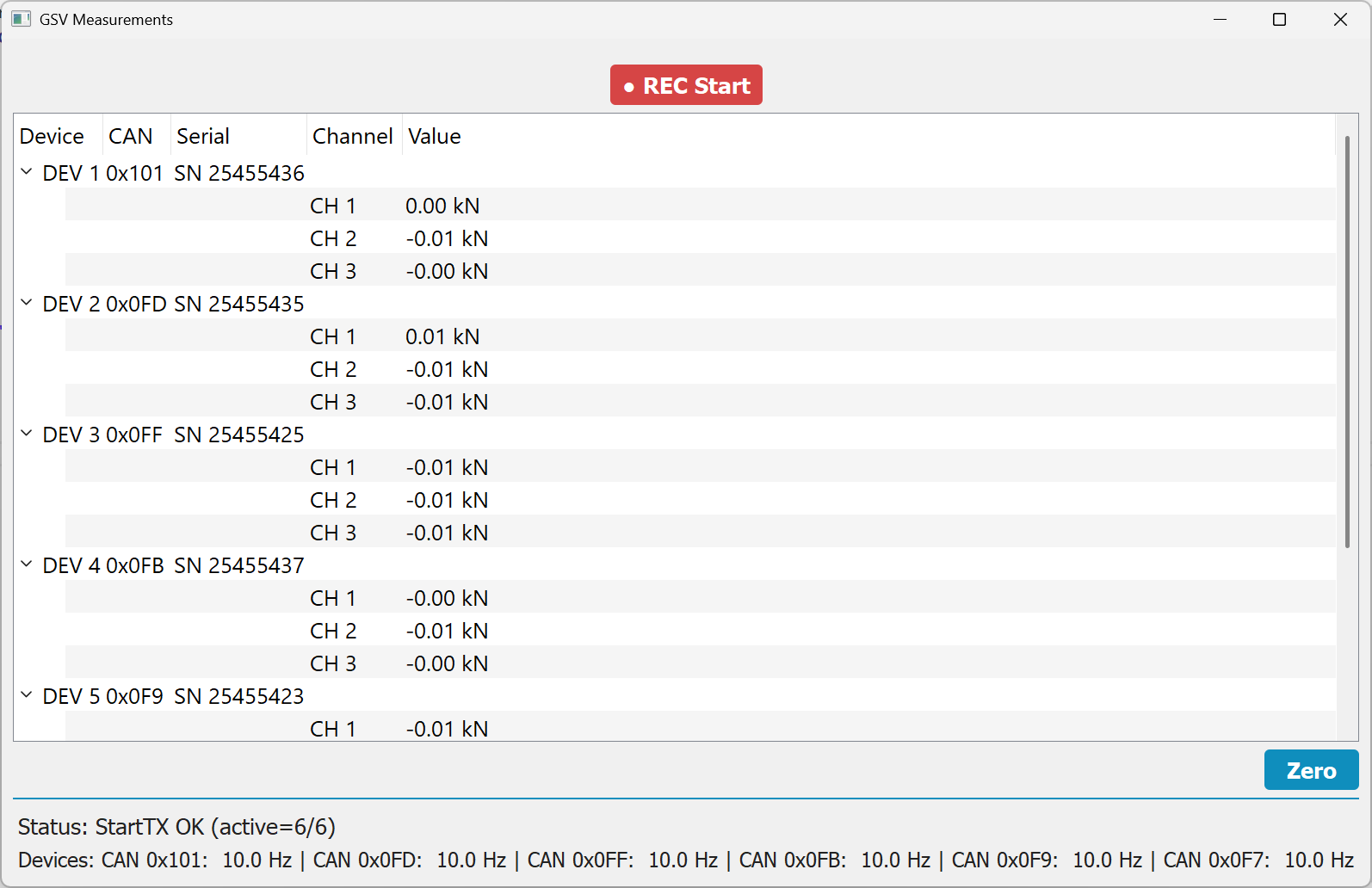 GSV86CAN Viewer – Main Window