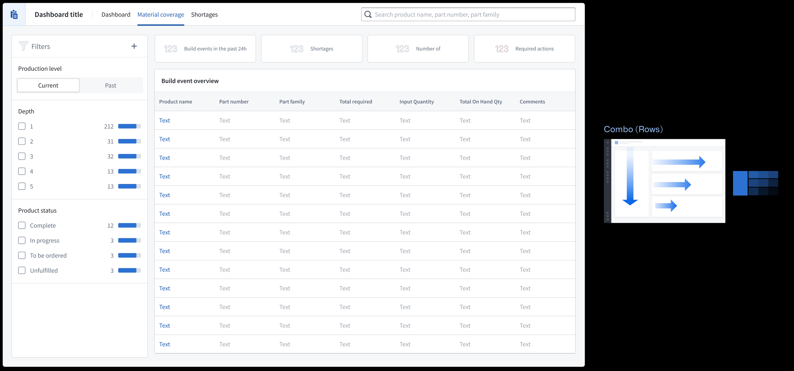 An example Workshop application displays a combination of rows and columns as its applied layout.