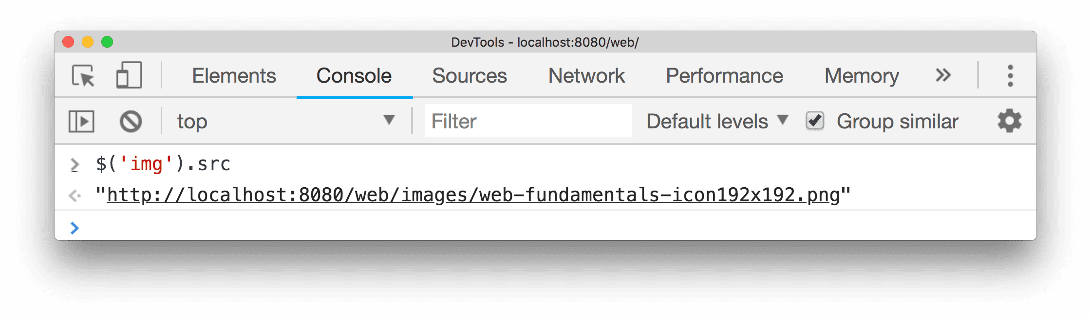 $('img').src 示例。
