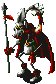 Battle idle animation of Yaridovich from Super Mario RPG: Legend of the Seven Stars