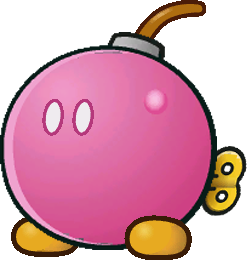Sprite of a Bulky Bob-omb from Paper Mario: The Thousand-Year Door