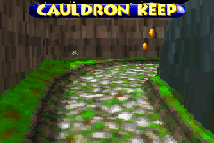 Screenshot of a track opening in the 2004 voxel engine build of Banjo-Pilot, for comparison with Diddy Kong Pilot's 2003 build