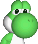 Background graphic of Yoshi unamused in Yoshi Topsy-Turvy