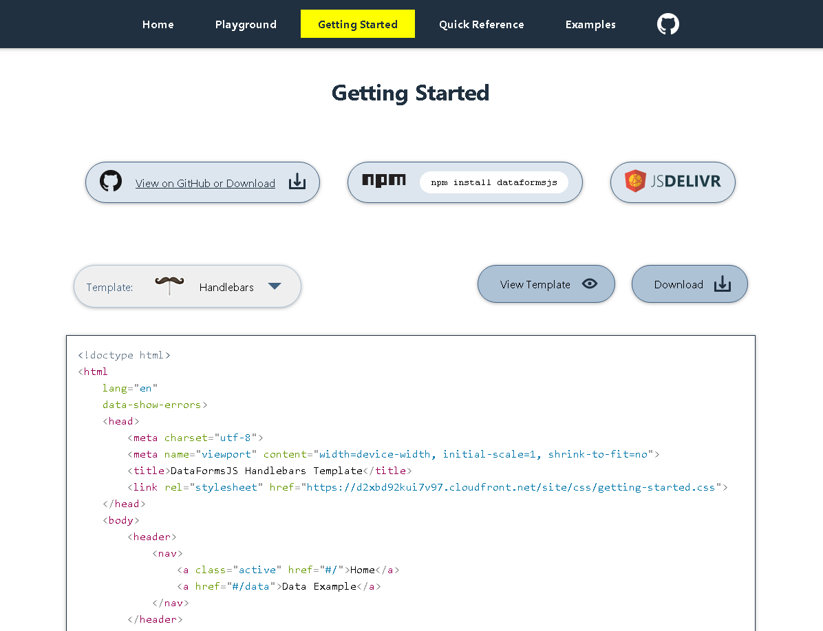 Getting Started Templates