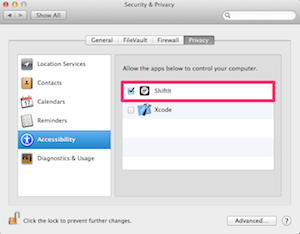 ShiftIt permissions